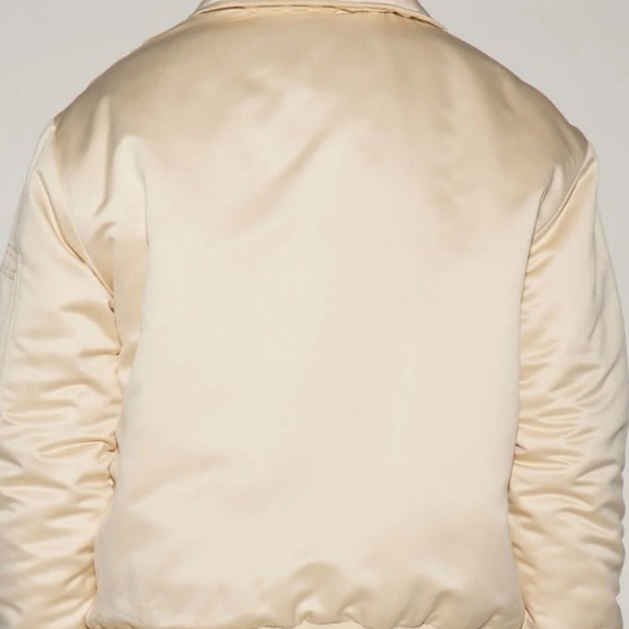 NWT MENS LUX COLLARED TAN SMALL BOMBER JACKET SMALL - Picture 3 of 5